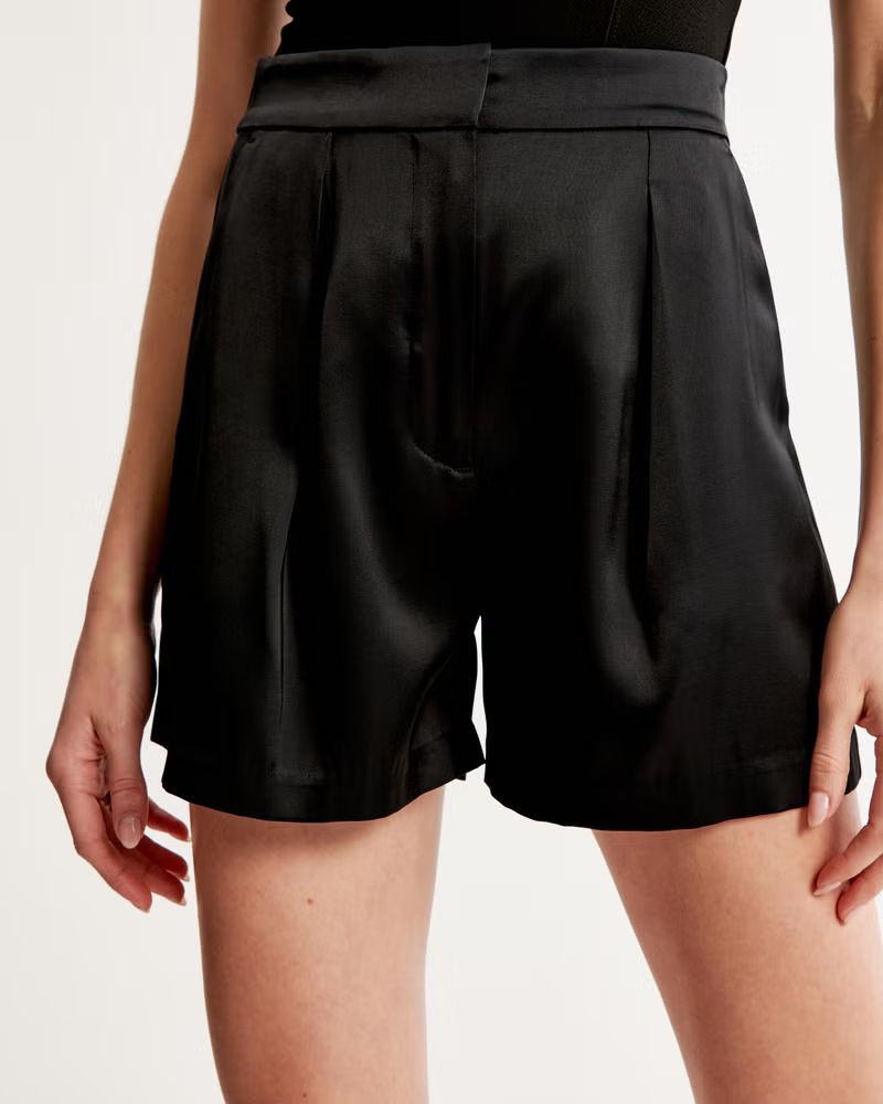 Women's High Rise Satin Short | Women's Bottoms | Abercrombie.com | Abercrombie & Fitch (US)