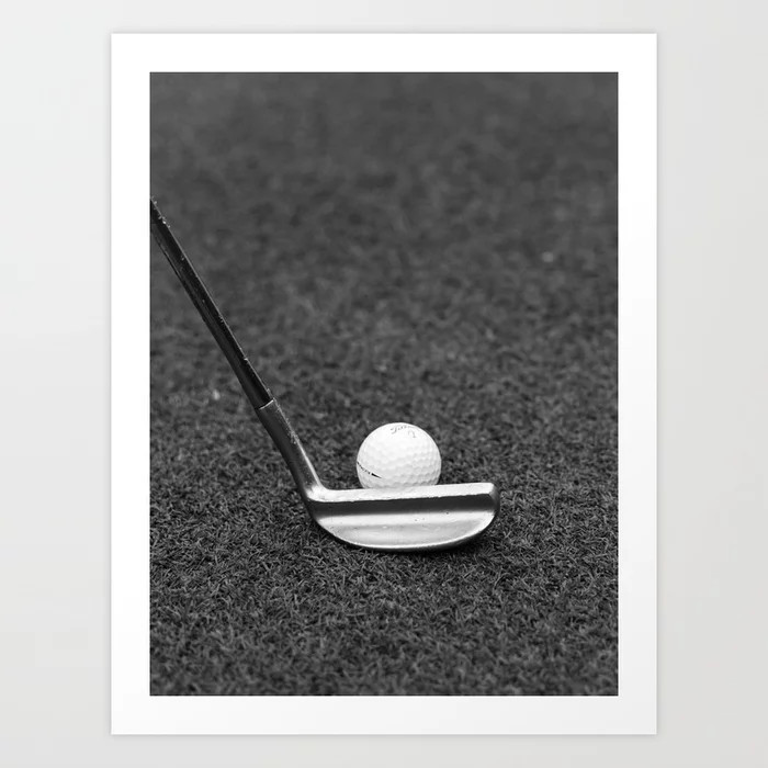 Golf, Golf Poster, Modern Poster, Black and White, Vintage, Golf Wall Art, Photography Art Print | Society6
