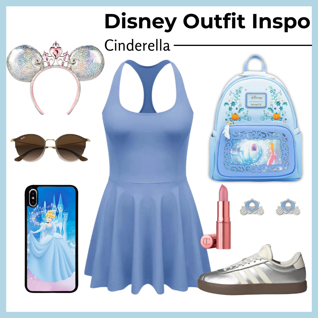 Celebrating Cinderella’s 75th anniversary with these cute, magical looks! 💙👠 Perfect for a day at the parks or adding a little fairytale charm to your everyday wardrobe. 💫 #DisneyStyle #Cinderella75 #DisneyMomFashion #LTKFinds 

 #LTKTravel #LTKFamily