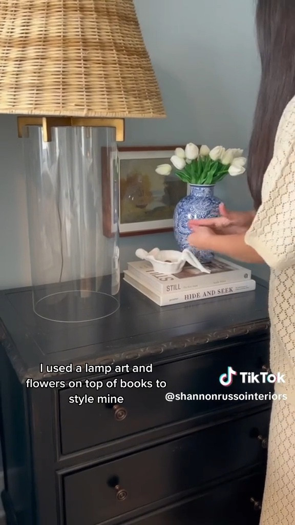 Shop nightstand and bedroom decor here! Use the rule of 3 and add items with varying heights to help style your nightstand!

The best sleeping pillows, parcel sheets and linen duvet, table lamp with a woven shade, chest of drawers, wool rug, and a custom blue king bed! 

#LTKFind #LTKunder100 #LTKhome