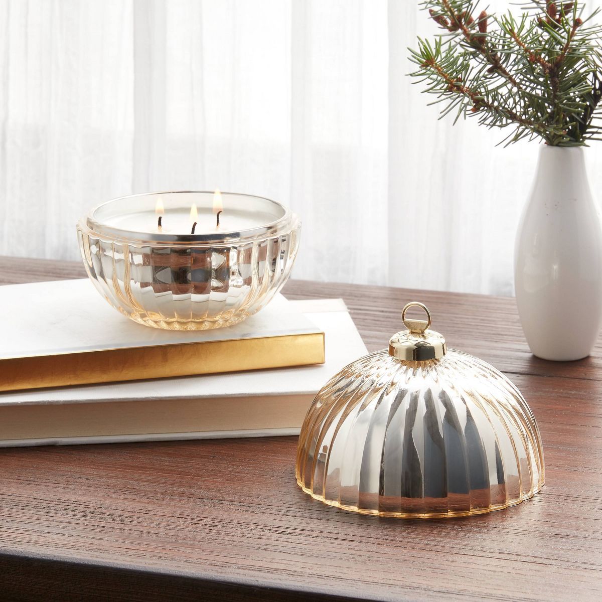 6oz Mercury Glass Gold Ornament Candle - Threshold™ | Target