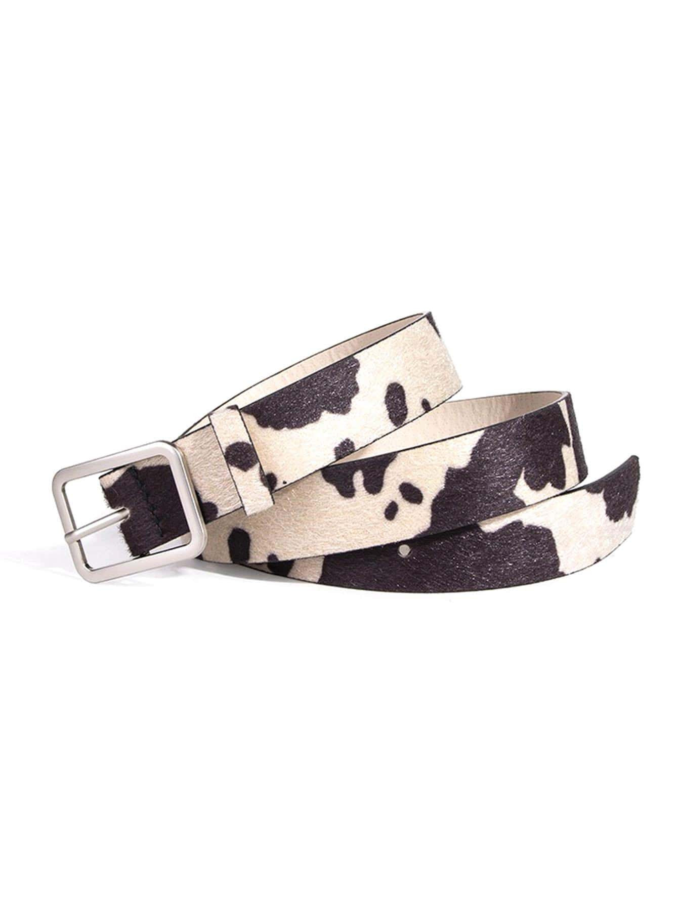 Cow Pattern Square Buckle Belt
       
              
              $3.80        
    $3.61
     ... | SHEIN