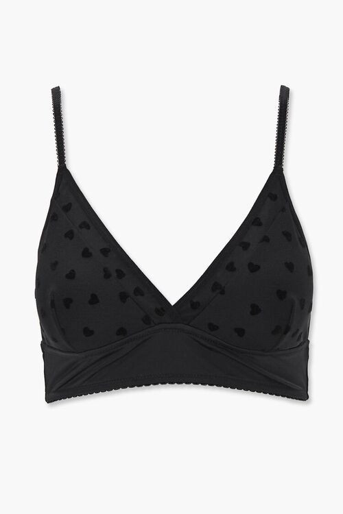 Heart Print Mesh Bralette | Forever 21 (US)