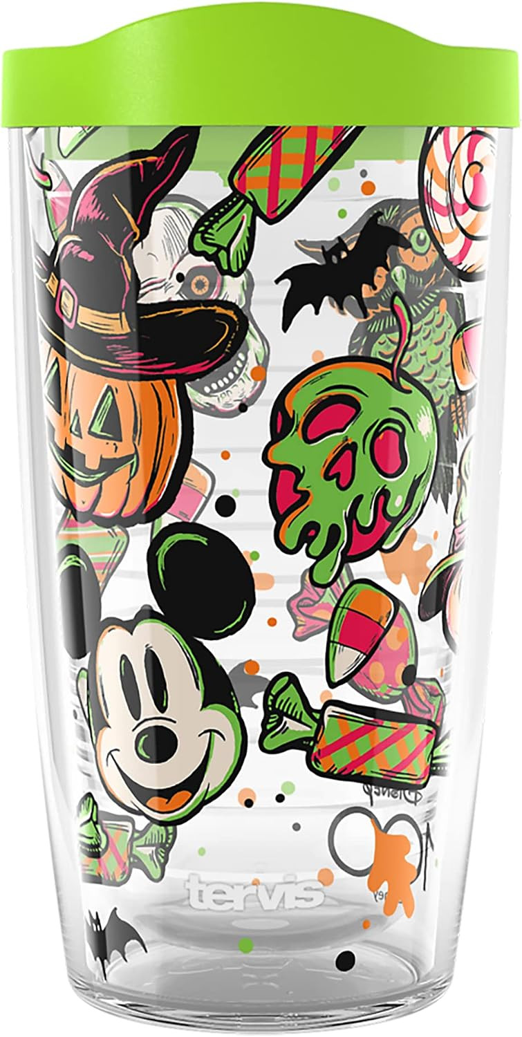 Tervis Disney 100 Halloween Made in USA Double Walled Insulated Tumbler Travel Cup Keeps Drinks C... | Amazon (US)