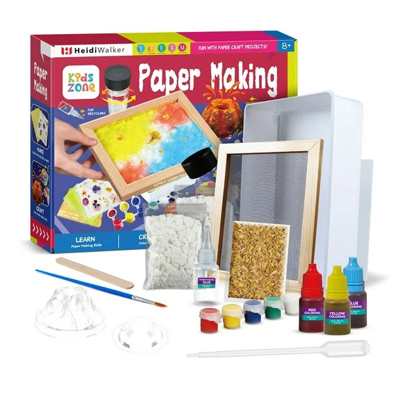 Piano Potato Paper Making & Painting Kit, DIY Arts and Crafts for Kids with 3 Type Pigments+6 Col... | Walmart (US)