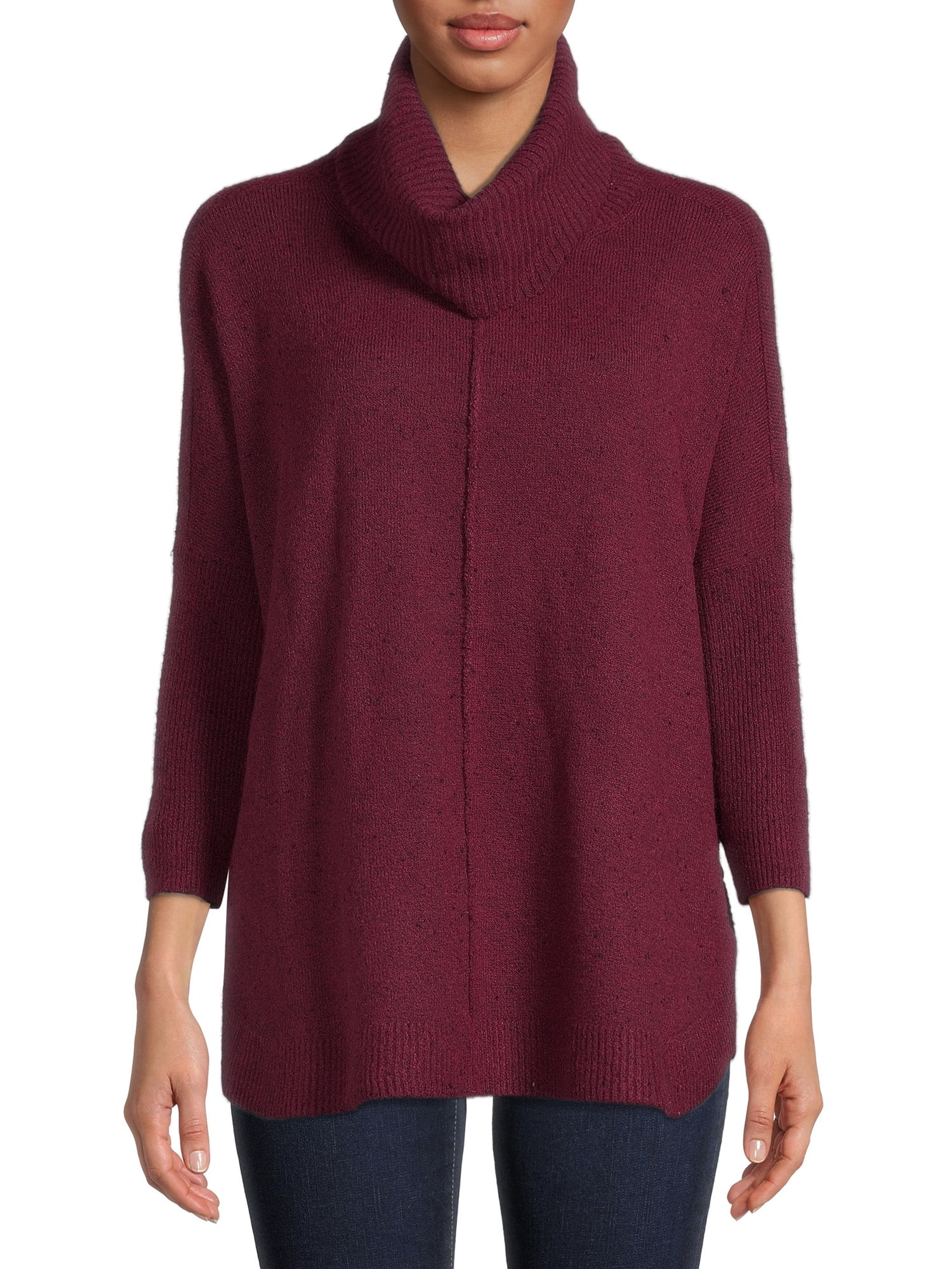 Time and Tru Women's Cowl Neck Sweater | Walmart (US)