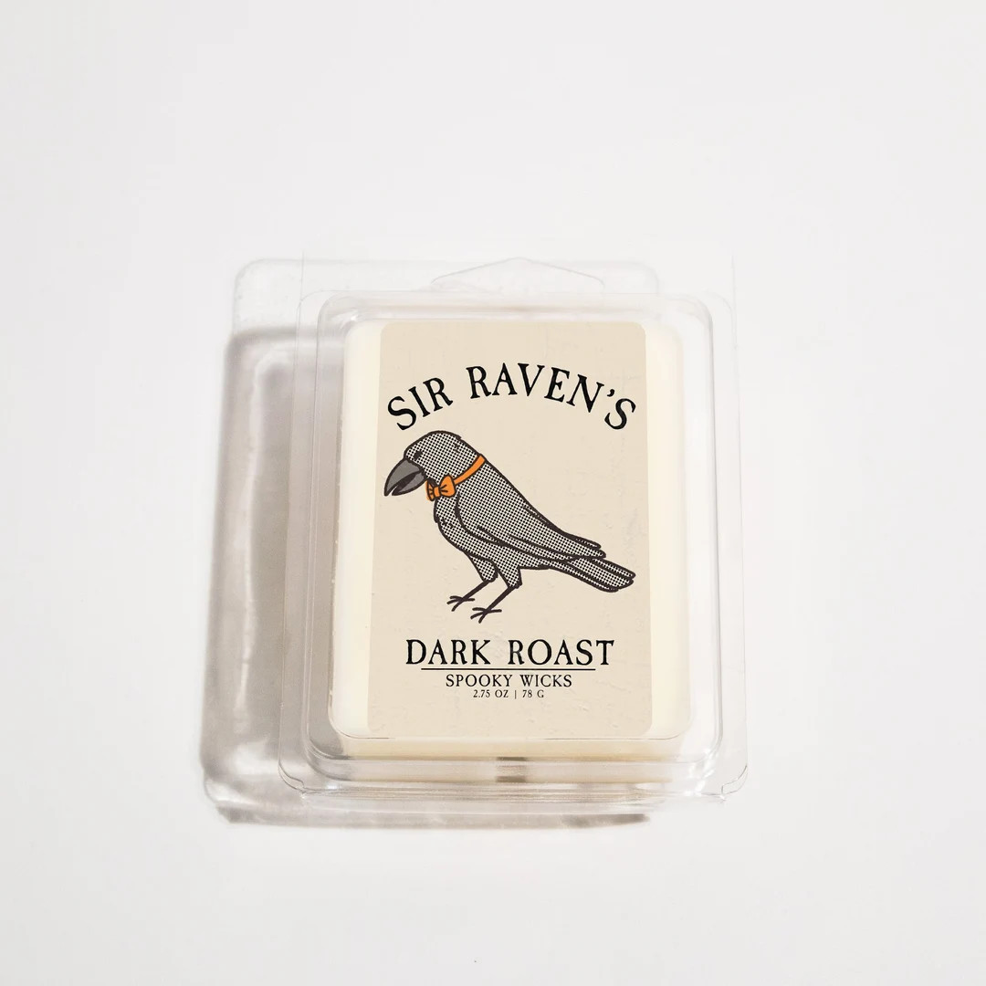 Sir Raven's Dark Roast Wax Melt Spooky Wicks Retro Halloween Wax Melts Fall Wax Melts Scented Soy... | Etsy (US)