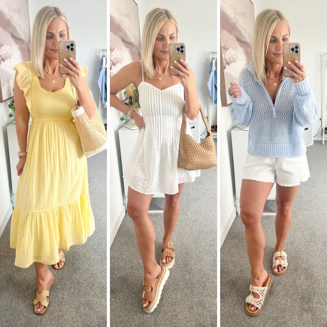 The prettiest colors and comfiest finds from Aerie for spring. Perfect dresses for Easter, vacation or summer and then some good comfy basics you can never go wrong with! The shorts with the elastic back is a must- soo comfy and no digging in the hips or tummy!!👏


Spring outfits, summer outfits, spring dresses, summer dresses, Easter dress, vacation outfits, spring break outfit, shorts, white dress, beach dress, sandals, denim jacket, midsize, midsize fashion, petite, petite fashion

#LTKStyleTip #LTKMidsize #LTKPetite