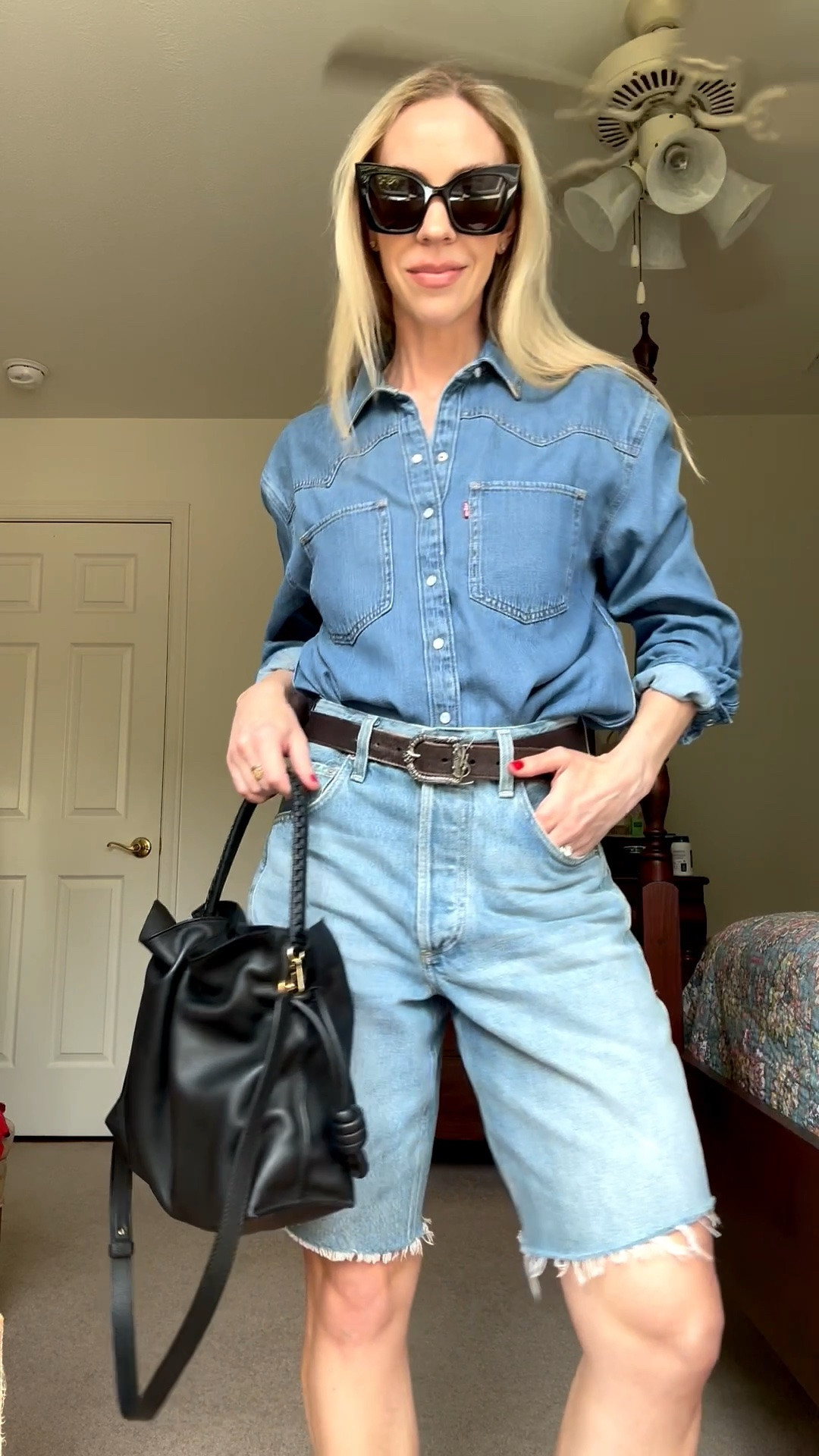 All denim outfit for late summer and early fall - look at the western metal tip detail on this shirt! On major sale right now

#LTKSaleAlert #LTKOver40 #LTKSeasonal