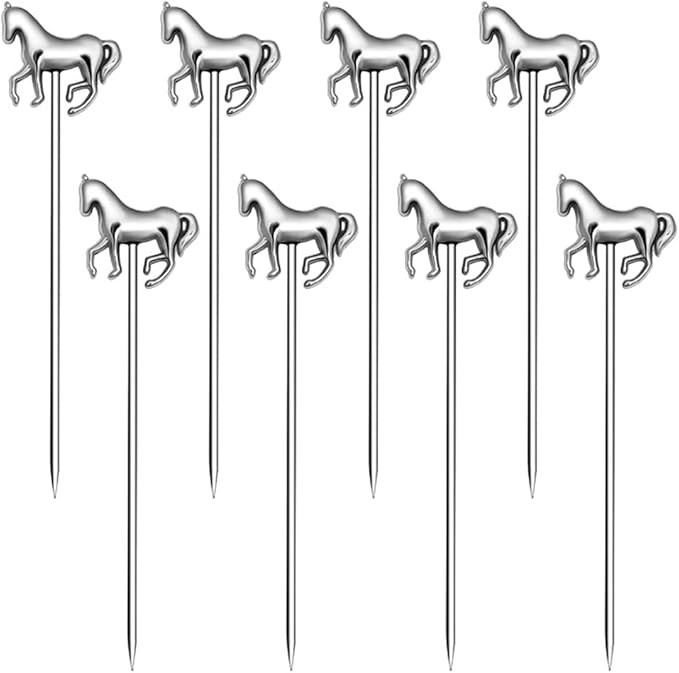 RRRuo Horse Cocktail Reusable Picks Martini Picks Fruit Toothpicks for Appetizers Olives Brandied... | Amazon (US)