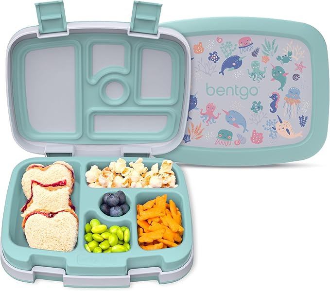 Bentgo Kids Prints Leak-Proof, 5-Compartment Bento-Style Kids Lunch Box - Ideal Portion Sizes for... | Amazon (US)