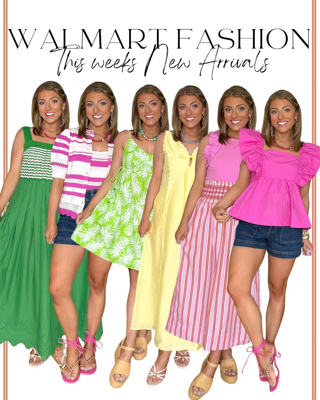 ✨ Walmart Fashion New Arrivals are giving all the summer outfit inspiration this week! From colorful dresses and breezy matching sets to eyelet details, lightweight tops, denim shorts, and easy everyday sandals, these are the pieces I can already tell are going to be on repeat all season long.

Whether you’re planning a beach trip, vacation, weekend brunch, summer date night, or just looking for cute and affordable outfits, Walmart Fashion continues to impress with stylish finds that look so much more expensive than they are.

🌸 Which look is your favorite? The pinks, greens, tropical prints, classic stripes, or the chic neutral pieces?

#WalmartFashion #WalmartFinds #WalmartStyle #SummerFashion #AffordableFashion #SummerOutfits #VacationStyle #ResortWear #DressSeason #MatchingSets #CasualChic #WeekendStyle #FashionFinds #AffordableStyle #SummerWardrobe #OOTD #StyleInspiration #DenimShorts #WomensFashion #EverydayStyle #FashionOver30 #ColorfulStyle #NewArrivals #SummerDresses #BudgetFriendlyFashion

#LTKootd #LTKPetite