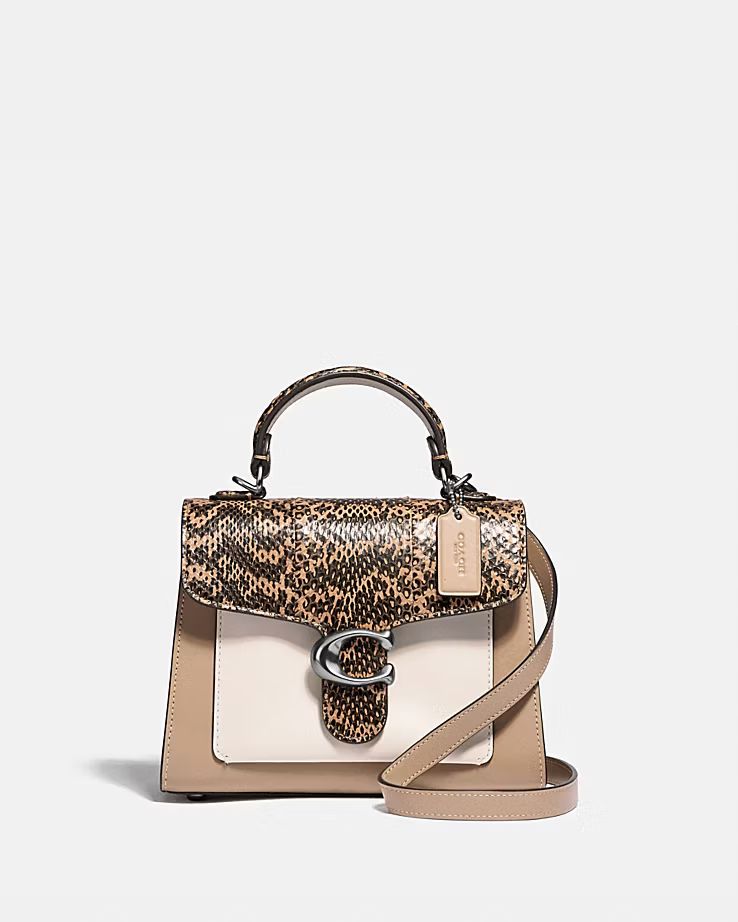Tabby Top Handle 20 In Colorblock With Snakeskin Detail | Coach Outlet CA