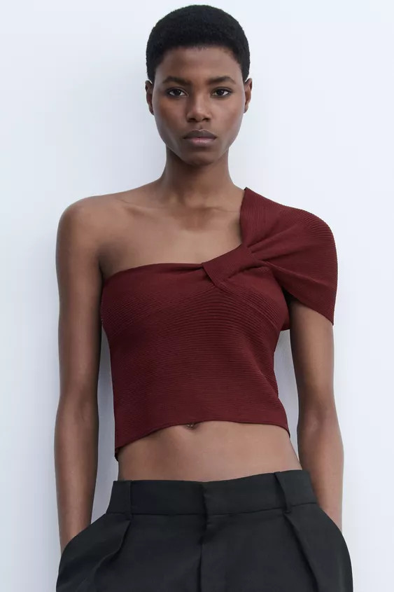 ASYMMETRICAL KNIT TOP | Zara US