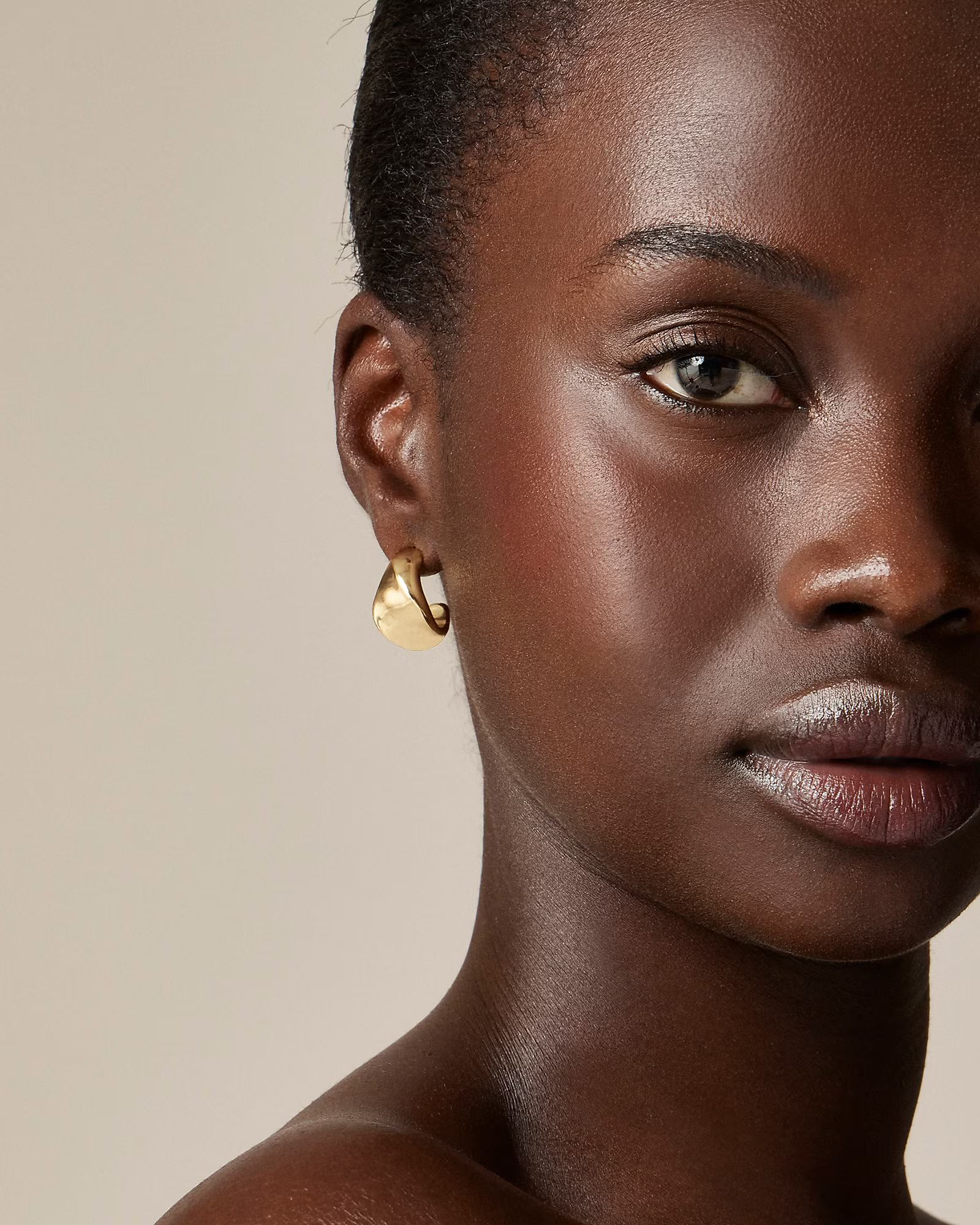 Curved hoop earrings | J. Crew US