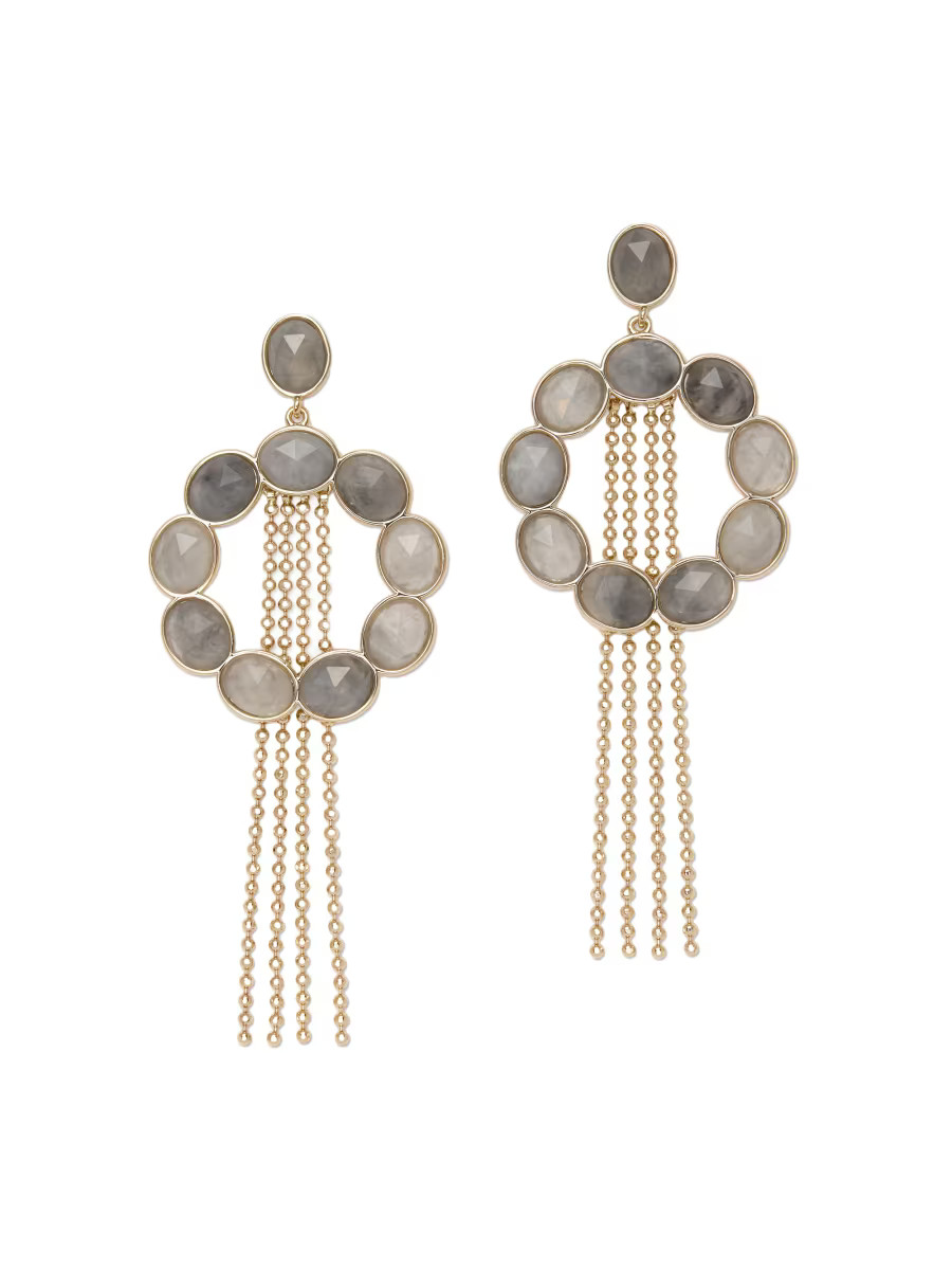 Stone Charm Lizza Goldtone & Semi-Precious Stone Drop Earrings | Saks Fifth Avenue