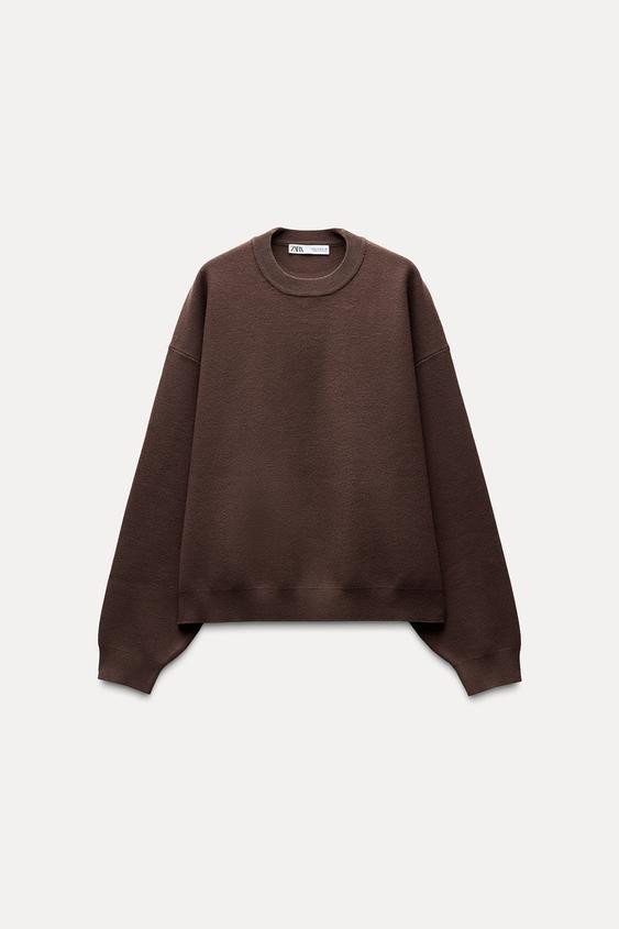 PLAIN KNIT SWEATSHIRT | Zara US