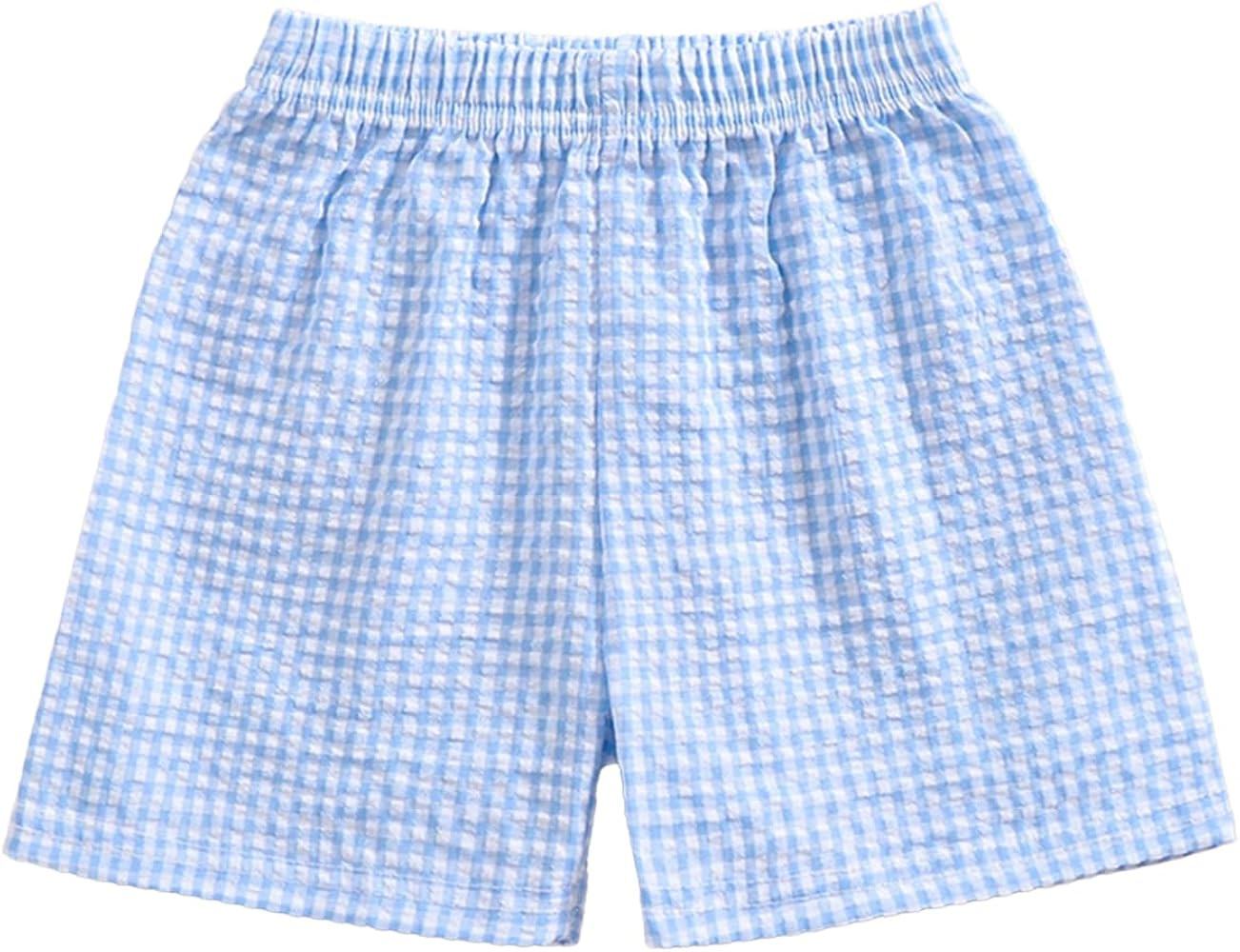 Karuedoo Toddler Baby Boy Girl Shorts Gingham Plaid/Seersucker Shorts Summer Casual Elastic Waist... | Amazon (US)