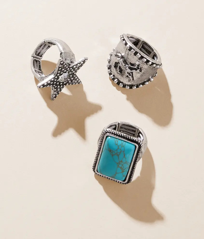 3 Pack Western Statement Ring SetSterling & StitchPrice $24.99What do you want to know about thi... | Buckle