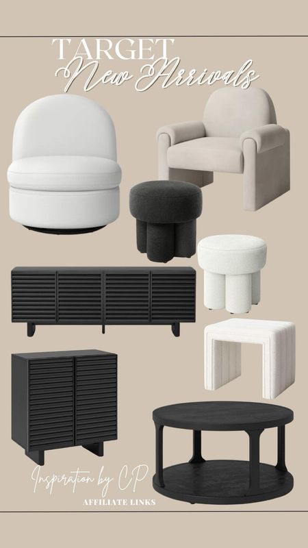 NEW THRESHOLD FURNITURE @target
New arrivals, affordable furniture, modern furniture, ottoman, accent chairs, tv stand, black coffee table, swivel chair, living room furniture, fluted, boucle, look for less
#target #targetstyle

#LTKhome #LTKfindsunder100 #LTKsalealert