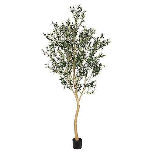 Realead 8ft Tall Faux Olive Tree - Realistic Large Silk Olive Tree Artificial Indoors - Fake Oliv... | Amazon (US)