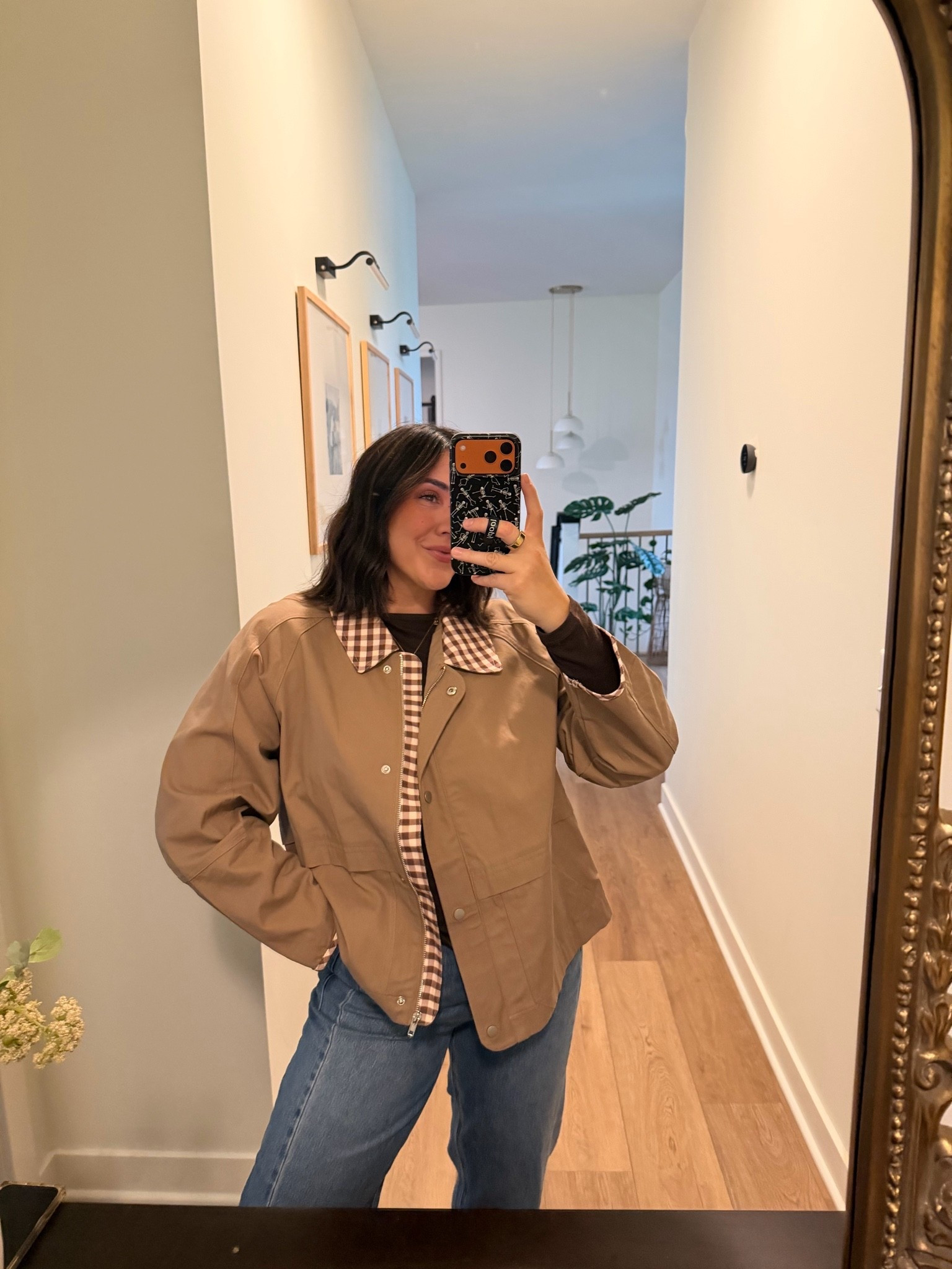 Fall jacket! Size large for me - it’s lightweight, not hot.