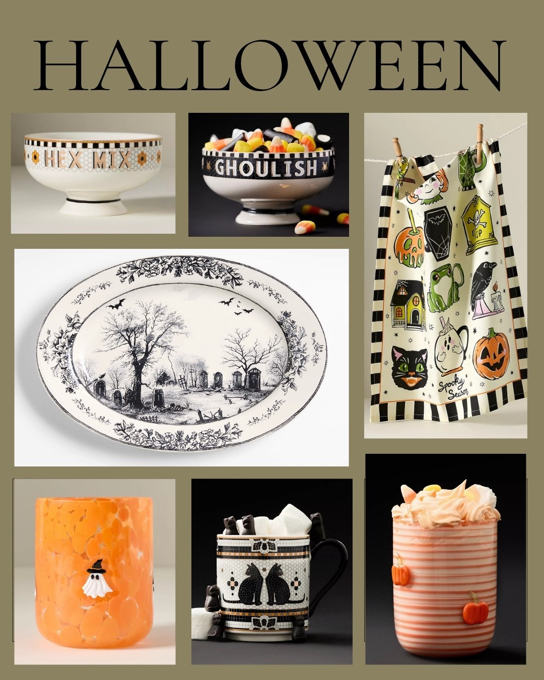 Halloween finds that are too cute to wait on. 🖤 From Anthropologie’s vintage-inspired mugs and serving pieces to Crate & Barrel’s cozy seasonal touches, these are the pieces making home feel extra festive this fall. 🎃✨

Halloween decor, Anthropologie finds, Crate & Barrel, spooky season, cozy home, fall decorating, vintage Halloween, seasonal favorites, home inspiration

#LTKSeasonal #LTKHome