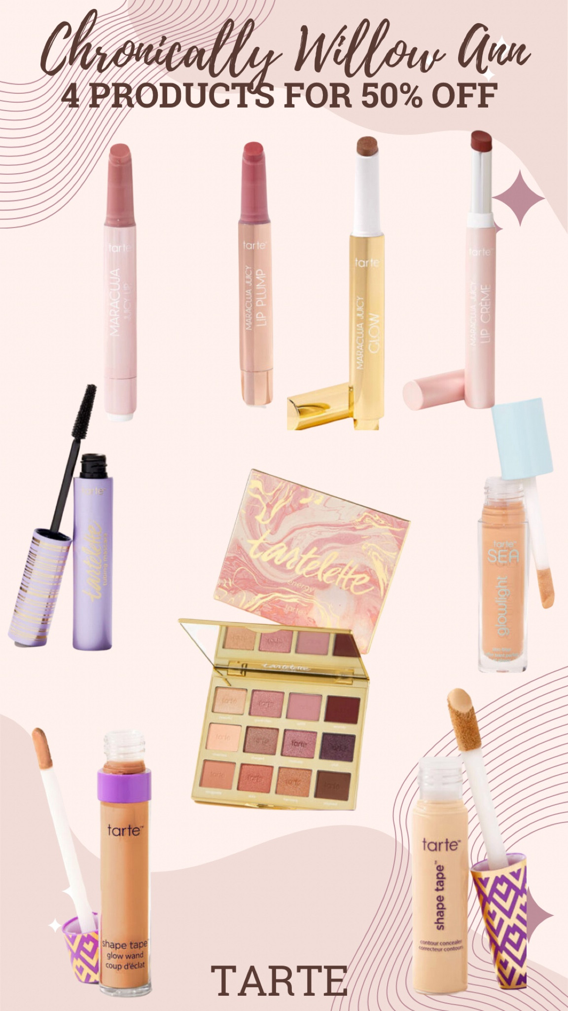 Tarte is having a 4 full size products get them all 50% off deal! I love these makeup products that is not a secret and they are such high quality! I love them and give them out as gifts too! Makeup products on sale, fave madacara, fave lipstick, fave concealer 

#LTKBeautySale #LTKsalealert #LTKbeauty