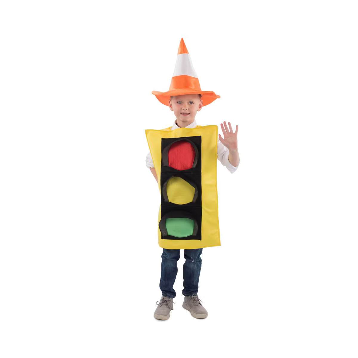 Dress Up America Traffic Light Costume and Safety Cone Hat for Kids | Target