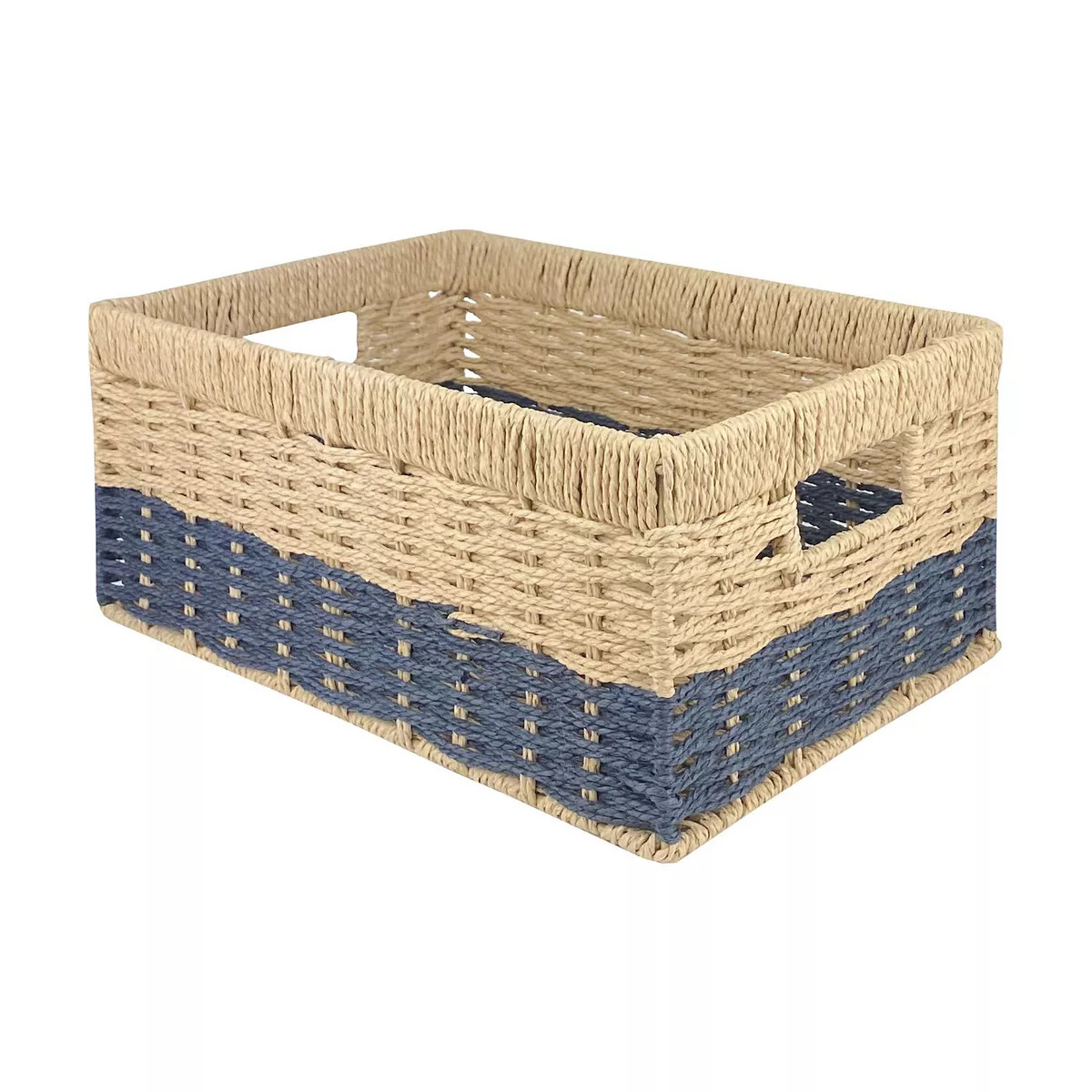 Belle Maison Paper Weave Basket With Accent Base | Kohl's