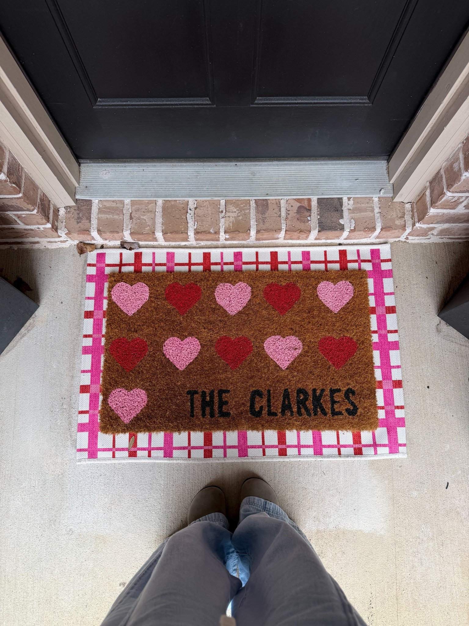 Valentines front doormat 💗

#LTKdayinmylife #LTKmorningroutine #LTKSeasonal