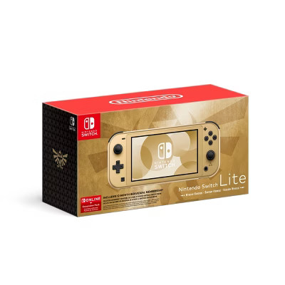 Nintendo Switch Lite Hyrule Edition with Bonus Nintendo Switch Online + Expansion Pack | Target