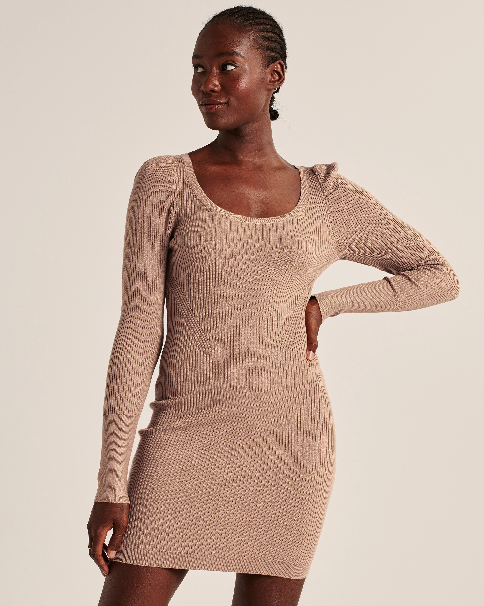 Long-Sleeve Mini Sweater Dress | Abercrombie & Fitch (US)