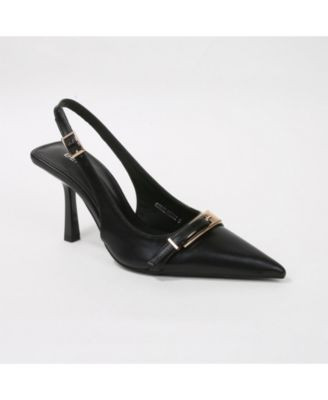 Berness Women's Coraline Slingback Heels with Ornamental Buckle - Brown | Macy's
