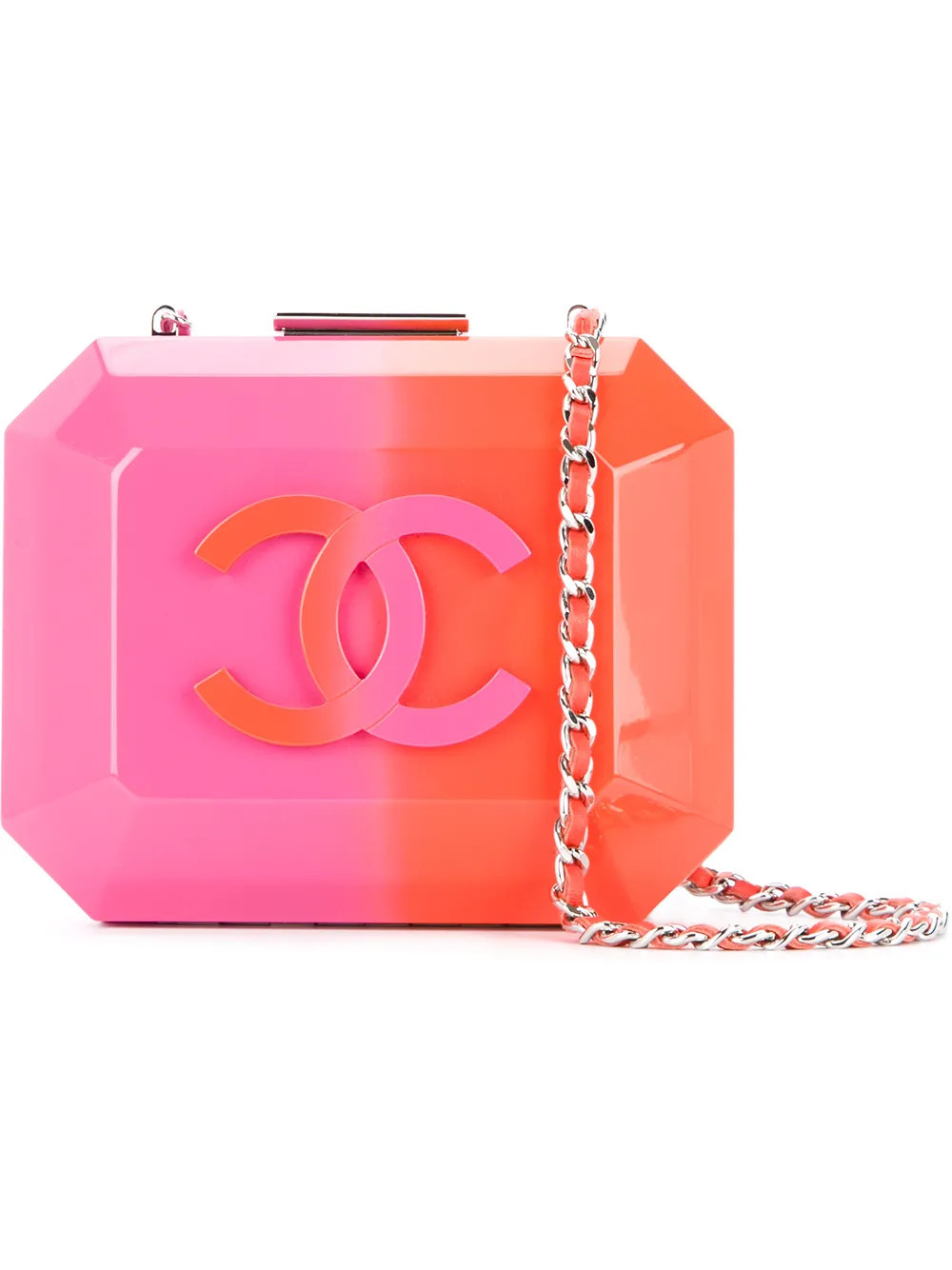CHANEL Pre-Owned hard chain shoulder bag - Pink | Farfetch Global