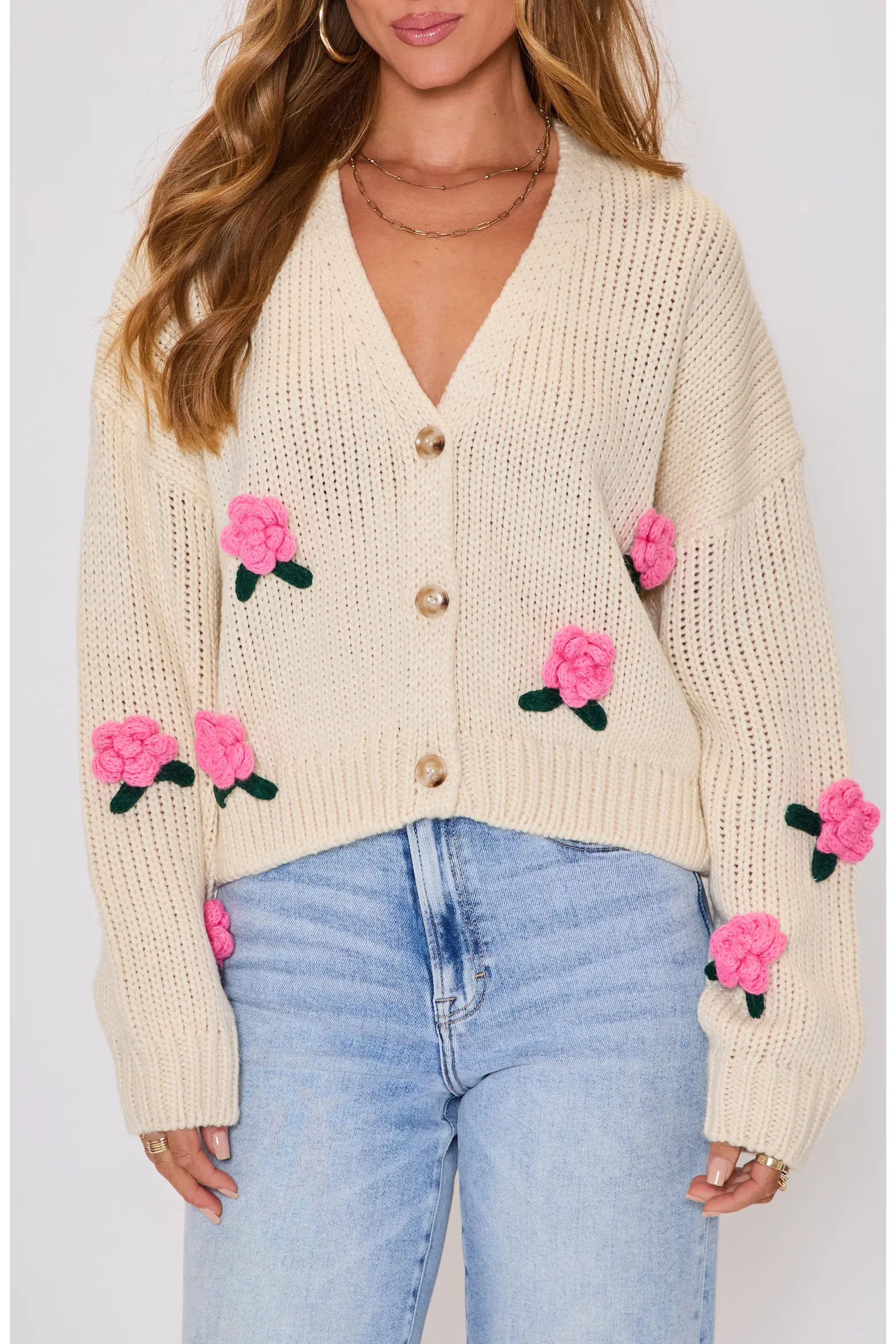 VICI Collection Garden Stroll 3D Floral Cardigan (Women) | Nordstrom | Nordstrom