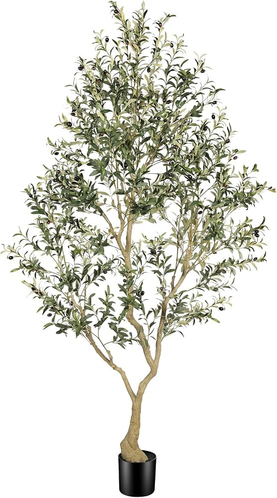 8ft Artificial Olive Tree – Large Faux Olive Plant Indoor with Pot, Lifelike Olive Trees Artifi... | Amazon (US)