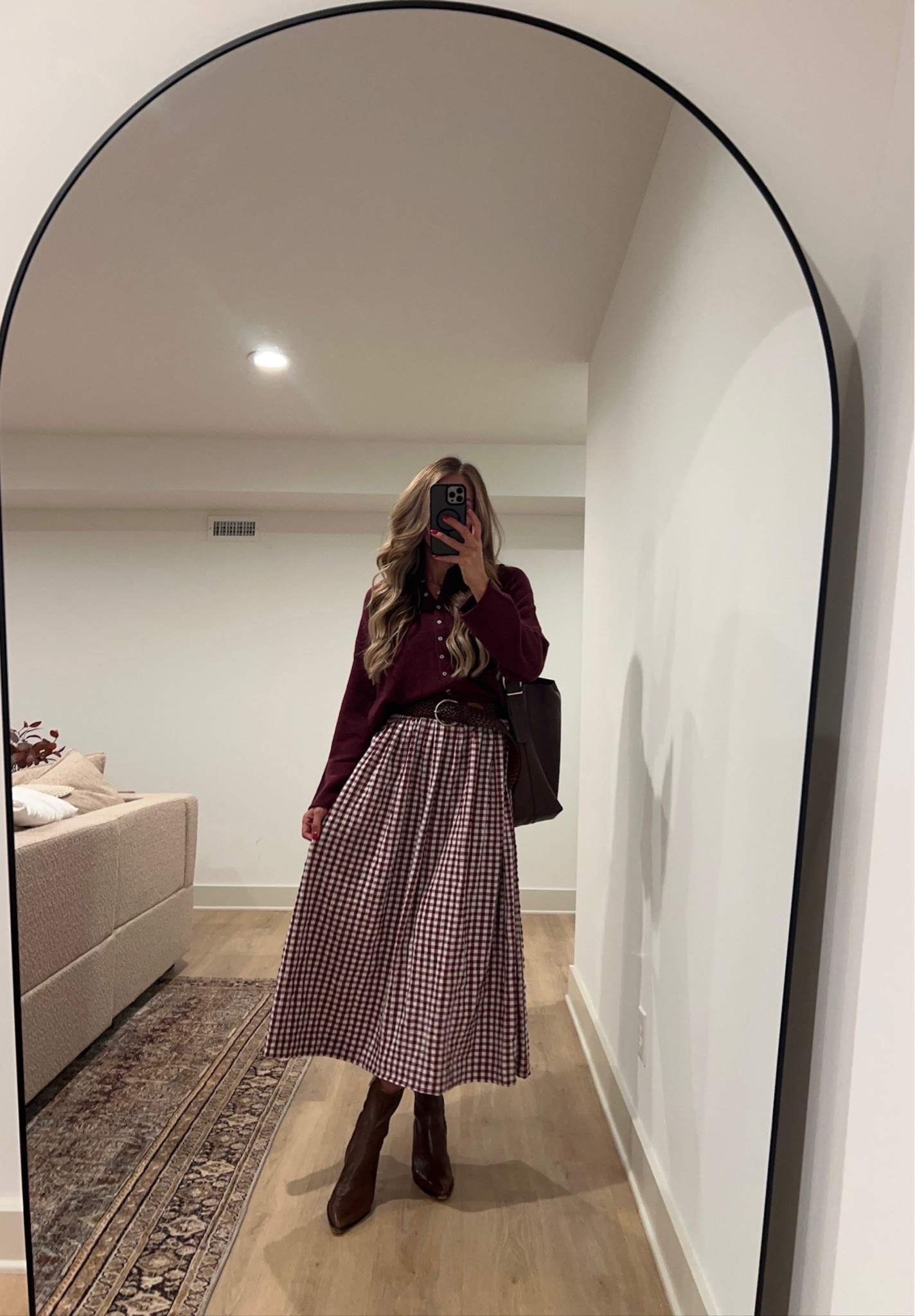 Fall styling for this gingham dress 🤎 Added a cardigan, belt + boots for the cutest fall look! Wearing a size 6 in the dress and a medium in the cardigan

#LTKootd #LTKSeasonal #LTKgrwm