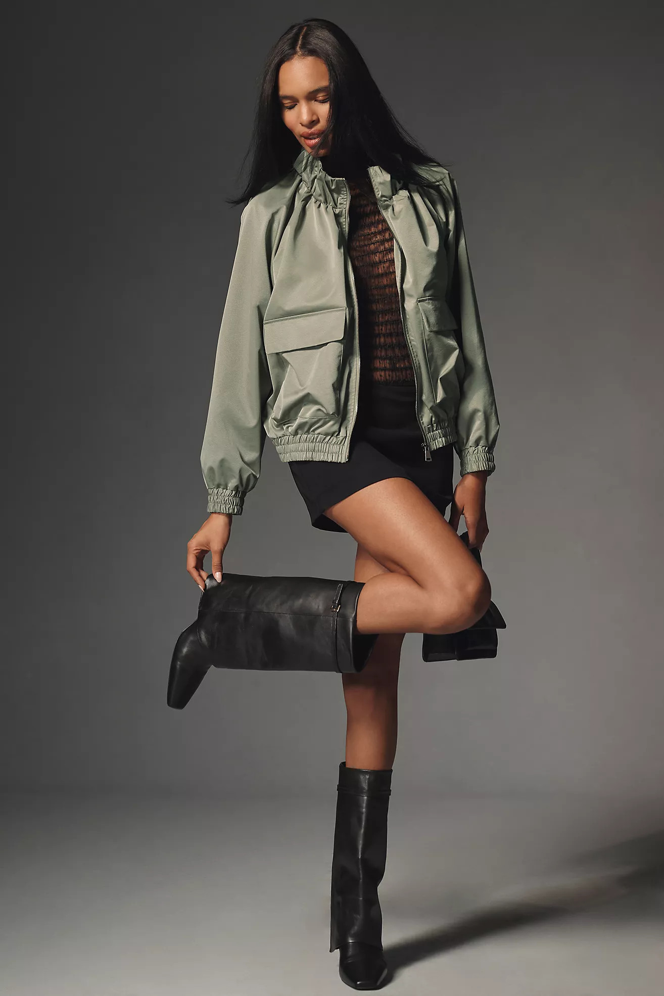 Pilcro Ruched-Collar Jacket | Anthropologie (US)