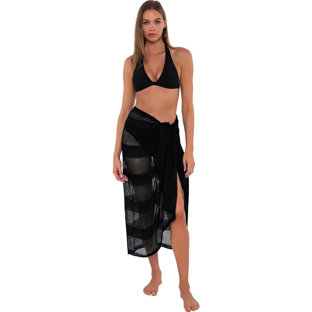 Sunsets Paradise Cover-up Pareo in Black at Nordstrom | Nordstrom
