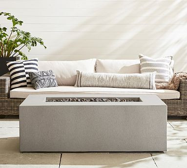 Arbor Concrete Rectangular Fire Pit Table (60") | Pottery Barn (US)
