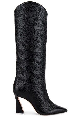 Schutz Maryana Stack Flare Boot in Black from Revolve.com | Revolve Clothing (Global)