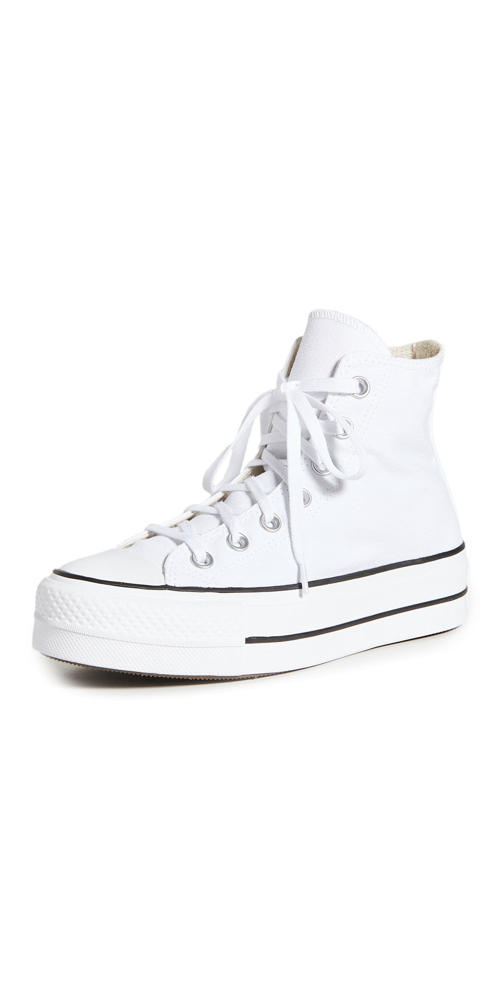 Converse Chuck Taylor All Star Lift High Top Sneakers White/Black/White 7 | Shopbop