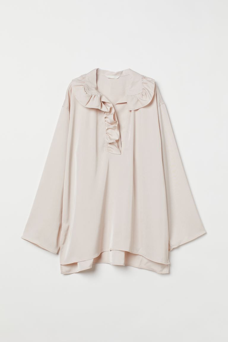 Bluse mit Volantkragen | H&M (DE, AT, CH, NL, FI)