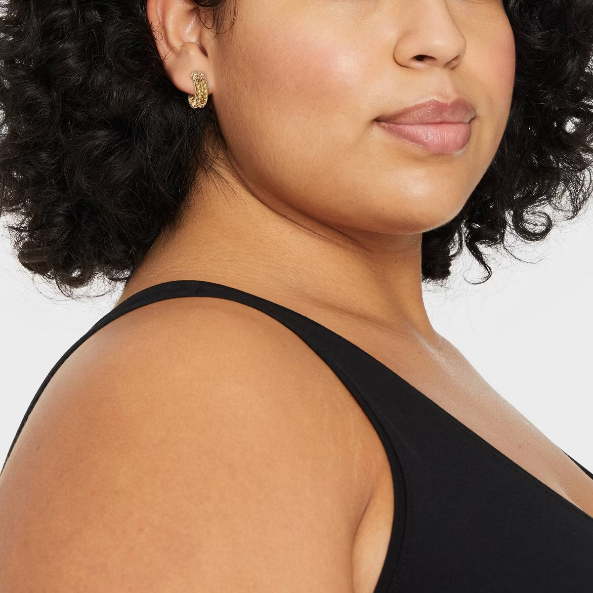 Small Textured Hoop Earrings - A New Day™ Gold: Nickel-Free Metal, Post Closure | Target