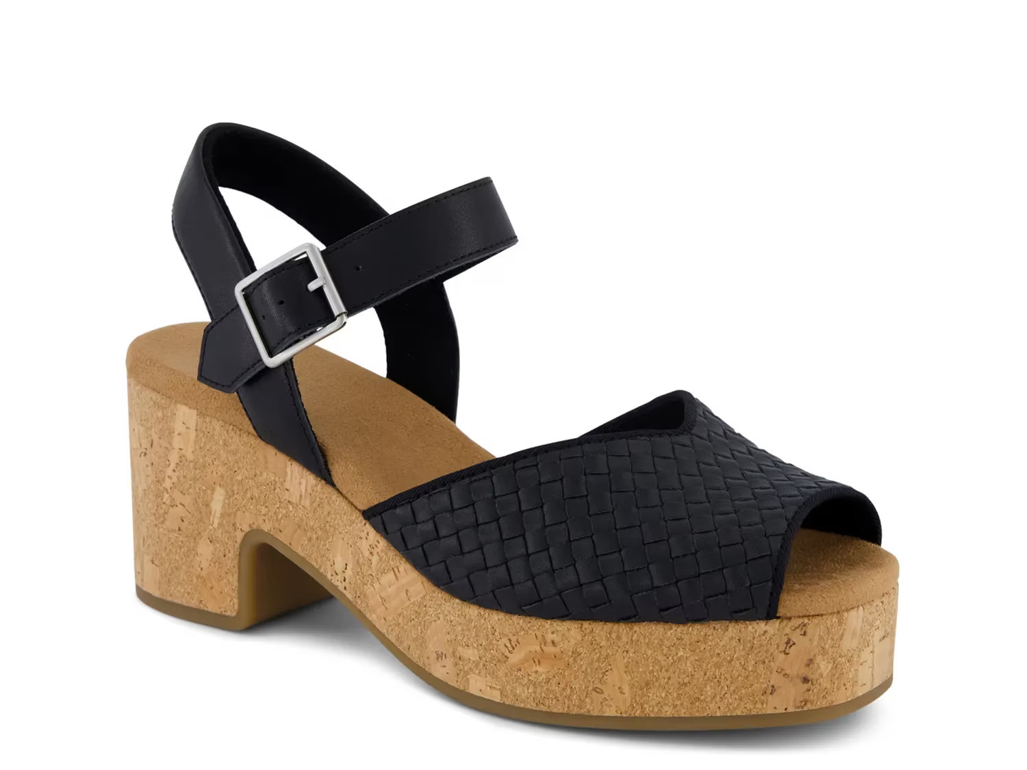 TOMS Isla Sandal | Women's | Black | Size 7.5 | Sandals | Ankle Strap | Block | DSW