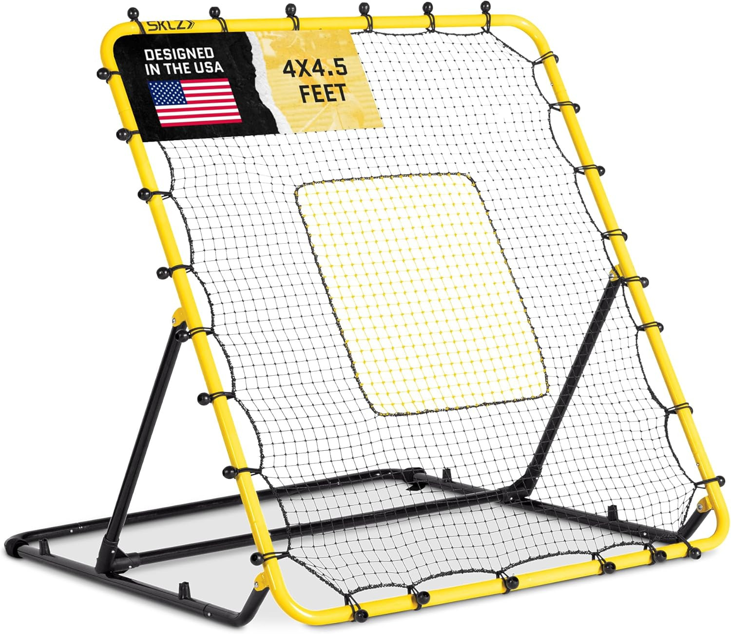 SKLZ Fielding Trainer - Baseball, Softball & Volleyball Rebounder Net. Enhanced Solo Fielding Practice for Skill Development. High-Performance Multi-Sport, Portable, 3 Ball Return Angles, 4x4.5 Feet | Amazon (US)