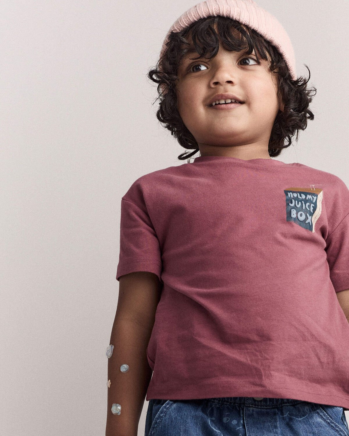 Toddler 'Hold My Juice Box' Short-Sleeve Relaxed Graphic Tee - Burgundy | Carter's Inc