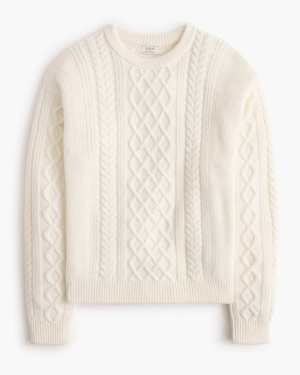 Cable crewneck sweater | J.Crew Factory