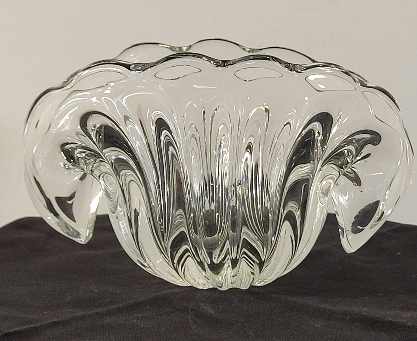 Vintage Clear Murano Clam Shell Vase, Excellent Condition, Seguso, Bowl, MCM, Retro, Art Glass, C... | Etsy (US)